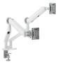ALOGIC Glide Flexible Double Monitor Arm, White
