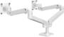 Ergotron LX Pro Dual Side-by-Side Arm, White, Up to 27