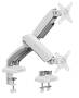 SilverStone ARM26 Dual Monitor Arm, White