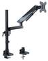 Humanmotion Humanex TX02-1PG Single Gaming Inverted Monitor Arm, Matte Black/Titanium Grey