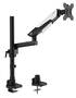 Humanmotion Humanex TX02-1PB Single Gaming Inverted Monitor Arm, Matte Black/White