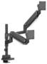 Brateck Matte Black Super Heavy-Duty Pole Mounted Gas Spring Dual Monitor Arm, 2