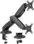 SilverStone ARM26 Dual Monitor Arm, Black, Up to 32 Monitors