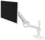 Ergotron LX Pro Desk Single Monitor Arm, Tall Pole, Grommet Mount, White