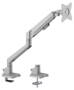 Brateck Single Monitor Thin Gas Spring Monitor Arm, Matte Silver, Support 17-32inch