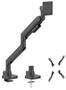 Brateck Titan Heavy-Duty Gas Spring Monitor Arm, Matte Black, Support 24-57inch