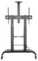 Brateck Large Screen Telescopic Height-Adjustable Steel TV Cart with Crank Handle, Support 60-100in