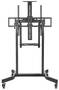 Brateck Deluxe Motorized Large TV Cart with Manual Tilt Equipment Shelf and Camera Mount, 55-100inch