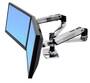 Ergotron LX Dual Side-by-Side Arm, For 27inch Displays, Aluminium