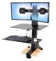 Ergotron WorkFit-S Dual Monitor Workstation, Black
