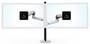 Ergotron LX Dual Stacking Arm Tall Pole Monitor Mount, Aluminum