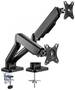 mBeat activiva ErgoLife Dual Monitor Steel Gas Spring Monitor Arm