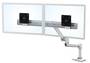 Ergotron LX Desk Mount Dual Direct Arm For 25inch Displays, White