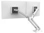 Ergotron MXV Desk Dual Monitor Arm, White, Up To 24inch, Desk Clamp