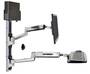 Ergotron LX Sit-Stand Wall System, Polish Aluminum, Small CPU Holder