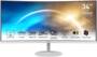 MSI PRO MP341CQW 34inch 100Hz UWQHD VA Curved Business Monitor, White