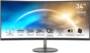 MSI PRO MP341CQ 34inch 100Hz UWQHD VA Curved Business Monitor, Black