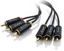 ALOGIC Premium 15m 3 RCA to RCA 3 Composite Cable, Male to Male Connectors