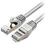 Cruxtec 50m CAT7 10GbE SF/FTP Triple Shielding Ethernet Cable, Ivory