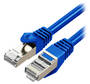 Cruxtec 50m CAT7 10GbE SF/FTP Triple Shielding Ethernet Cable, Blue
