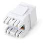 Serveredge Universal Cat6, UTP, RJ45 Modular Keystone Jack,White 10/Pk