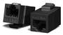 Serveredge Universal Cat6A RJ45 Modular Keystone Coupler, Black