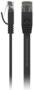 Cruxtec 1m CAT6 UTP Flat Ethernet Cable, Black