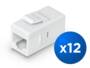 Ubiquiti Cat6 Keystone Coupler, 12-Pack, White