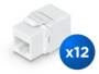 Ubiquiti Cat6 Keystone Jack, 12-Pack, White