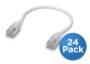 Ubiquiti UniFi 0.15m Premium Patch Cable, 24-Pack, White, Ultra-Thin Braided Patch Cable