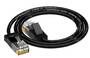 Simplecom 0.5m CAT6A Black Ultra Slim Flexible Ethernet Cable