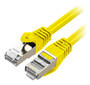 Cruxtec RS7-005-YE 50cm CAT7 10GbE SF/FTP Triple Shielding Ethernet Network Cable, Yellow