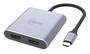 Cruxtec 15cm USB-C to Dual HDMI 4K Adapter