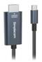 Simplecom 2m USB-C Type-C to HDMI 2.0 Cable, HDCP 4K@60Hz