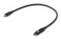 Ubiquiti 0.3m USB-C Cable with Charge Display, Black, Braided Power Data C