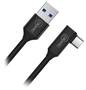 Cruxtec 3m USB-A to USB-C 90 Degree Angle VR Cable, Black