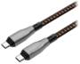 Cygnett Armoured Pro 1m 240W USB-C to USB-C Cable, Black/Orange