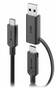 ALOGIC 1.2m Elements Series USB-C to USB-C Cable with USB-A Adapter