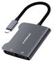 mBeat Tough Link USB-C to Dual 4K HDMI Adapter, Space Grey