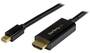 StarTech 2M Mini DisplayPort to HDMI Cable, Male to Male
