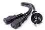 ALOGIC 2m Mains Plug Cable, Black