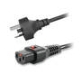 IEC LOCK 2m IEC C13 to Aus 3 Pin Plug Power Cord, Black