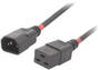 Eaton ACL158-04 IEC cord C14 10A M to C19 F, 400mm, Red Strip