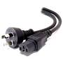 ALOGIC 3m IEC C15 Power Cable, Black, Male to Female