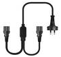 Cruxtec 1.8m 3 Pin AU Male to 2 x Female IEC-C13 Y-Splitter Power Cable