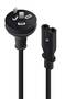 ALOGIC 2m 2 Pin Power Cable, Black, Figure 8 plug