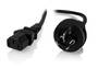 ALOGIC 2m Mains Plug Cable, Black
