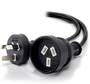 ALOGIC 5m Mains Plug Cable, Black