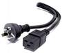 ALOGIC 3m 15Amp Mains Plug Cable, Black