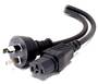 ALOGIC 2m Mains Plug Cable, Black